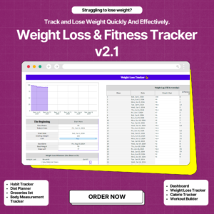 WEIGHT LOSS & FITNESS PLANNING SPREADSHEET